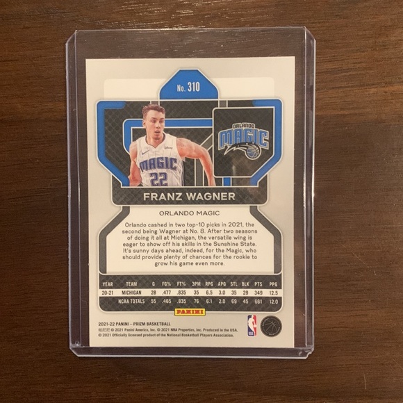 Franz Wagner Prizm Rookie Card #310 - Picture 2 of 2
